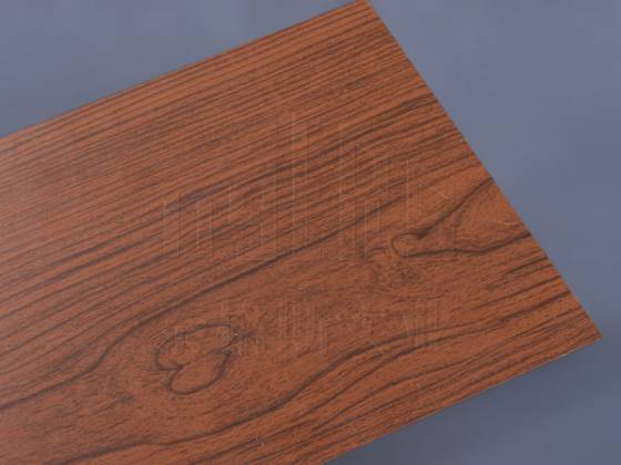 Brown painted wood grain aluminum siding sheet