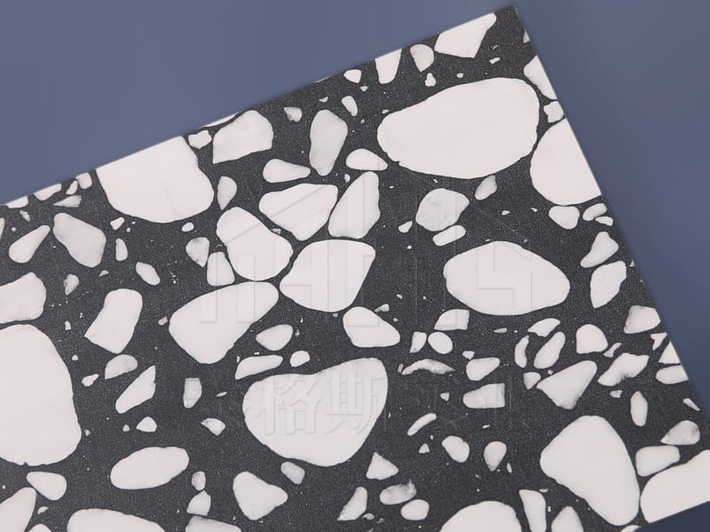 cobblestone coated aluminium sheet