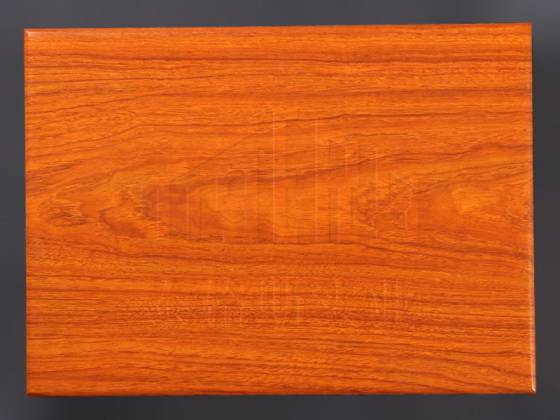 Orange wood grain aluminum