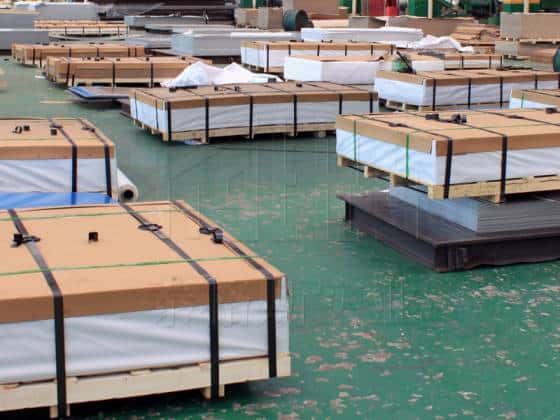  1050 aluminum sheet packing and stock
