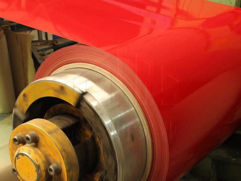 red coated aluminum coil