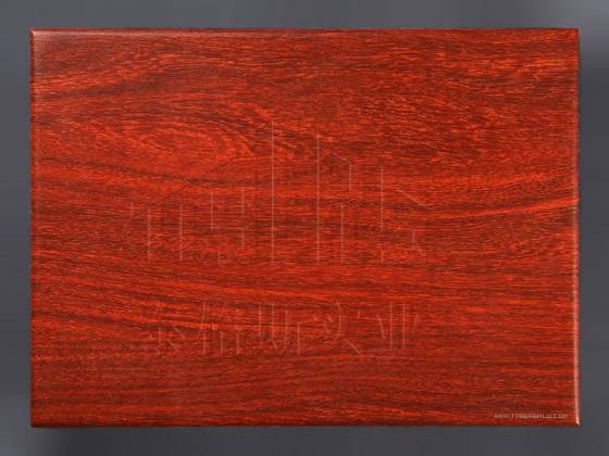 Red wood grain aluminum panel