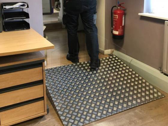 five bar checker plate bespoke ramp