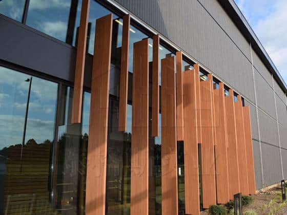 Wood grain aluminum sheet decorative wall