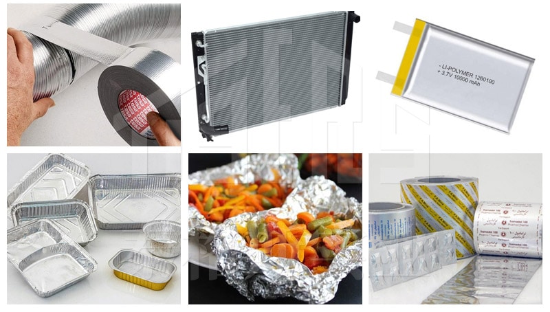 application of aluminum foil