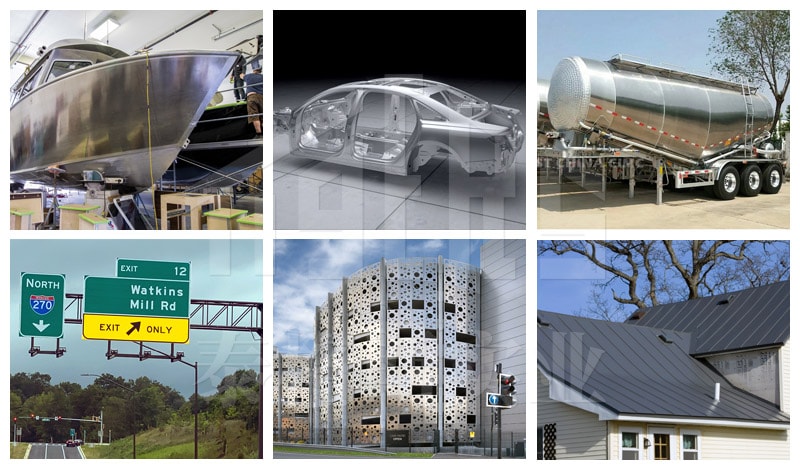 application of aluminum sheet plate