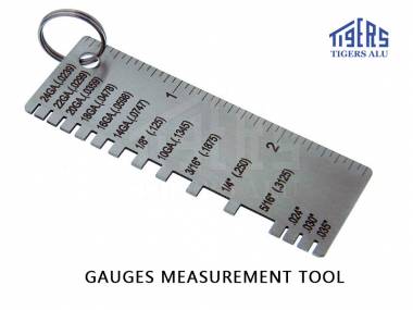 What is the thickness of 6 gauge aluminum? gauges measurement tool