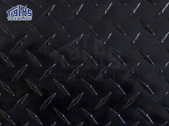 black aluminum diamond plate